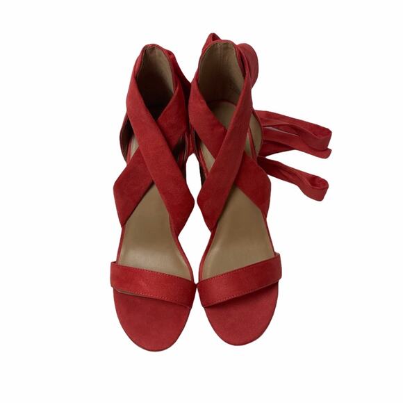 Call It Spring Defuria Sandal Orange Faux Suede 7M - Picture 10 of 11